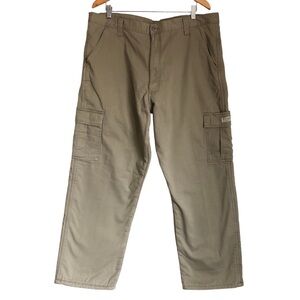 Wrangler Thick Fleece Lined 100% Cotton Cargo Men’s Pants Tan Size 40x31